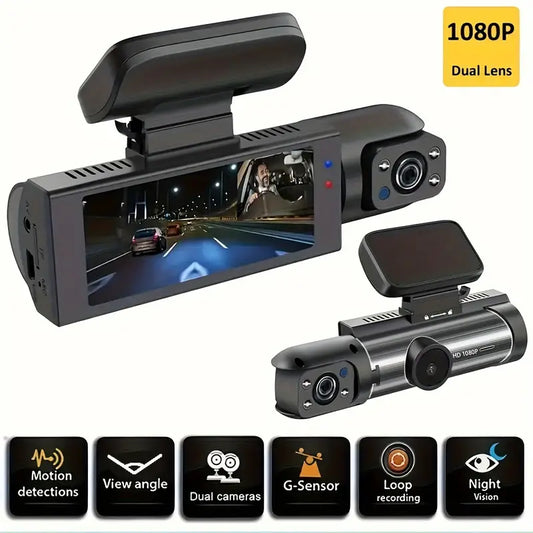 1080P Dual Camera Dash Cam for Cars with 32GB Memory Card-1