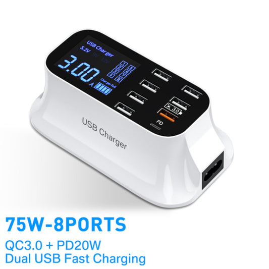 Anacotte 8 Port LED Display Charging Hub for iPhone 13,12, iPad, Samsung-1