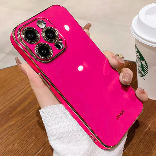 iphone Solid Color Silicone Protective Phone Case