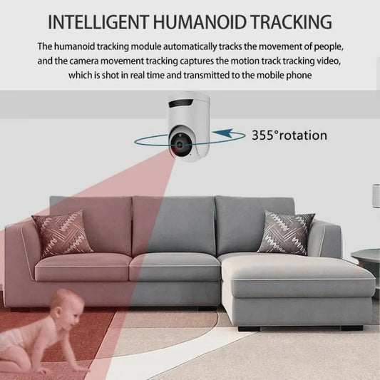 Wifi Security Camera Indoor Surveillance Camera Two Way Audio Motion Detection Auto Tracking Baby Monitor Video Camera
