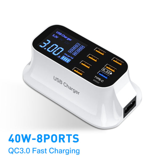 Anacotte 8 Port LED Display Charging Hub for iPhone 13,12, iPad, Samsung-0