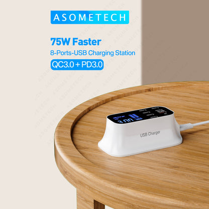Anacotte 8 Port LED Display Charging Hub for iPhone 13,12, iPad, Samsung-2