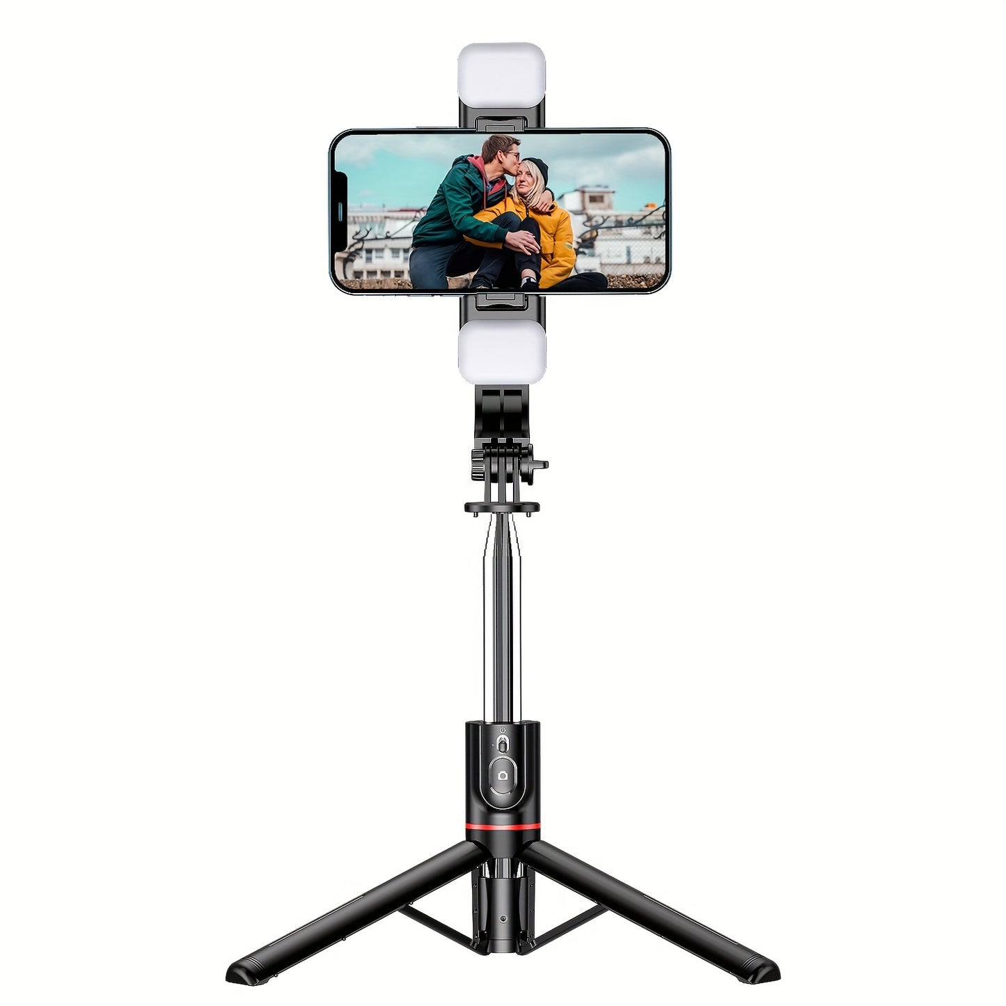 45 Inch Extra Long Flexible Phone Tripod 1pc Selfie Stick With Two Fill Light, Upgraded Tripod, Detachable Remote Compatible With IPhone 14/14 Pro/13/13 Pro/12/12 Pro/11/11 Pro/XS Max/XS/XR/X/8/7 And Android Smartphones
