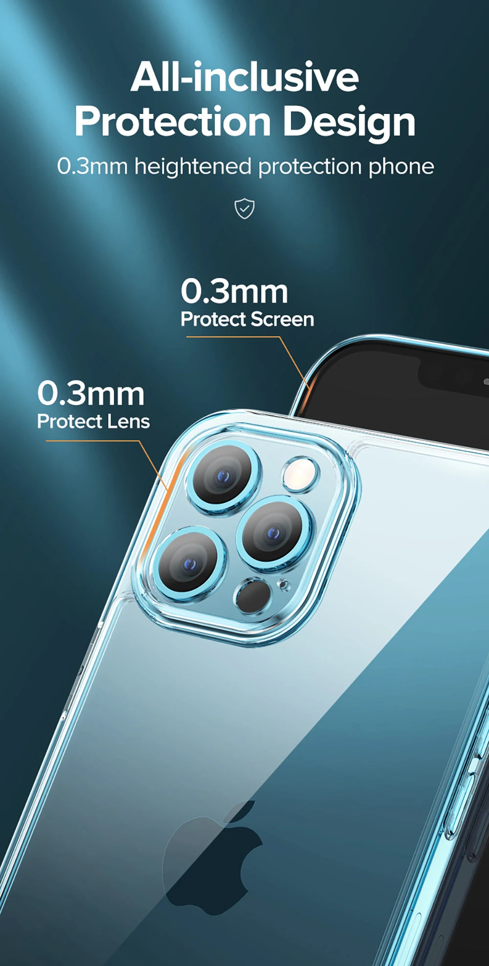 Joyroom For iPhone 17 Pro Max Case Transparent Clear Case For iPhone 16 15 14 Pro Max Anti Yellow Full Lens Transparent Cover