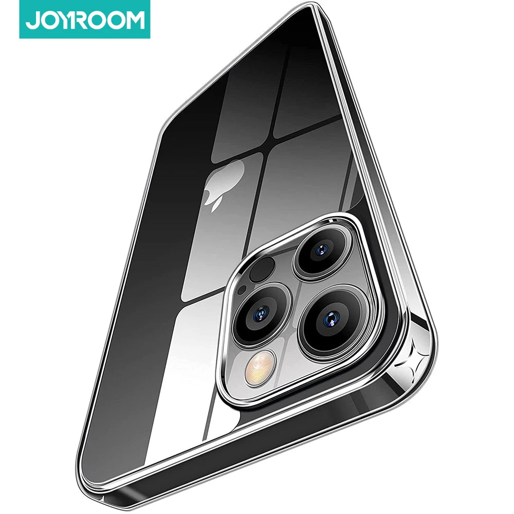 Joyroom For iPhone 17 Pro Max Case Transparent Clear Case For iPhone 16 15 14 Pro Max Anti Yellow Full Lens Transparent Cover