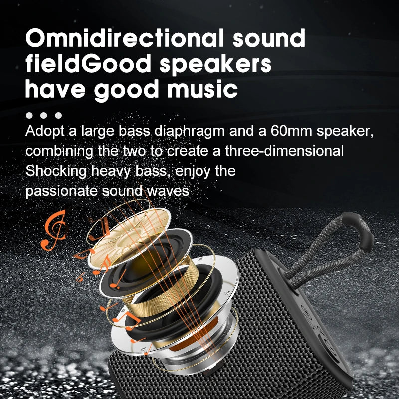 EBS-300 5W Mini Portable Bluetooth Speaker, Waterproof For Phone  PC  Taplet  Palyer