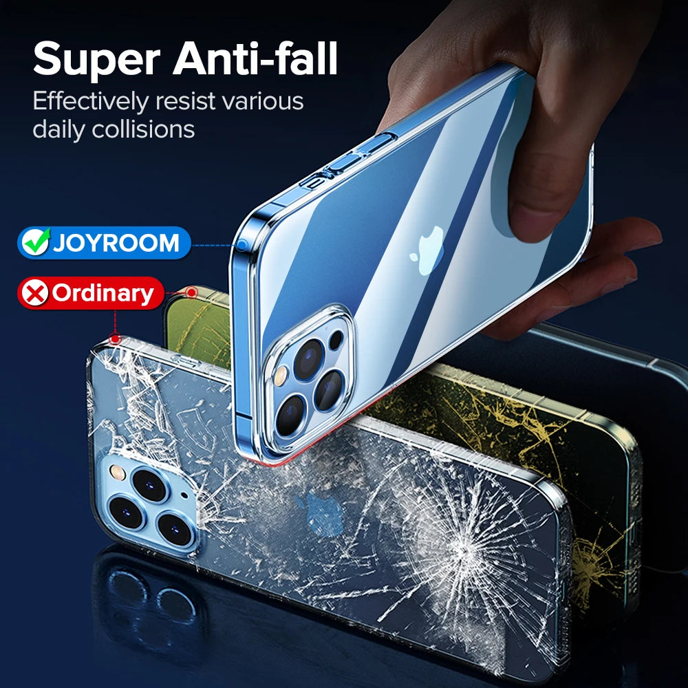 Joyroom For iPhone 17 Pro Max Case Transparent Clear Case For iPhone 16 15 14 Pro Max Anti Yellow Full Lens Transparent Cover