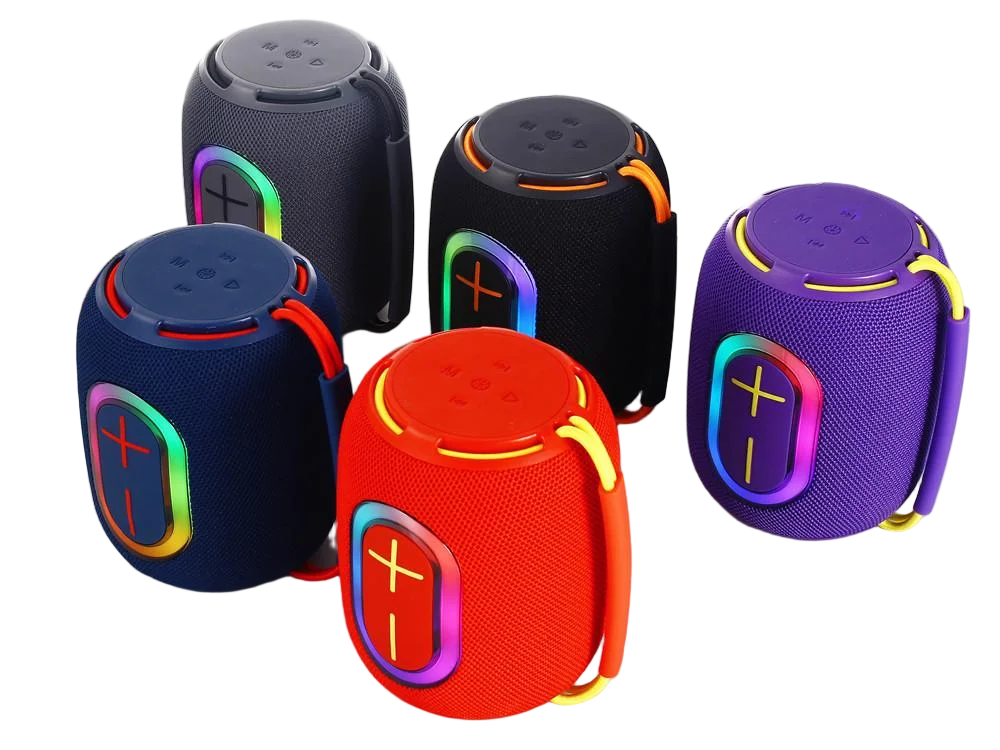 Modern Fashion Hand-held Portable Wireless  RGB Light New Design Speaker with LED Light BT & TF for Indoor Party Outdoor