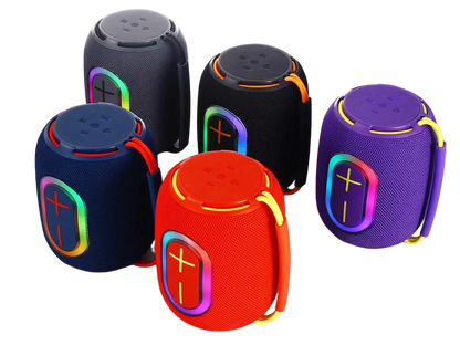 Modern Fashion Hand-held Portable Wireless  RGB Light New Design Speaker with LED Light BT & TF for Indoor Party Outdoor