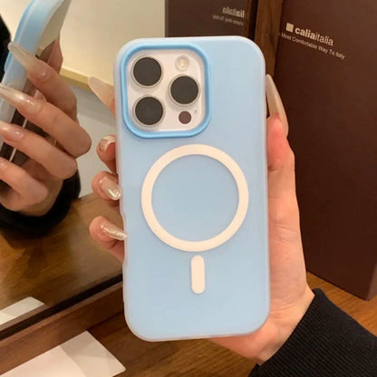 Candy Color Liquid Silicone Shockprood Magnetic Phone Case