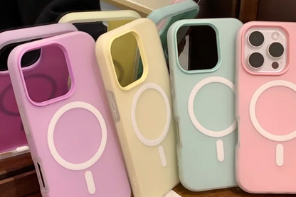 Candy Color Liquid Silicone Shockprood Magnetic Phone Case