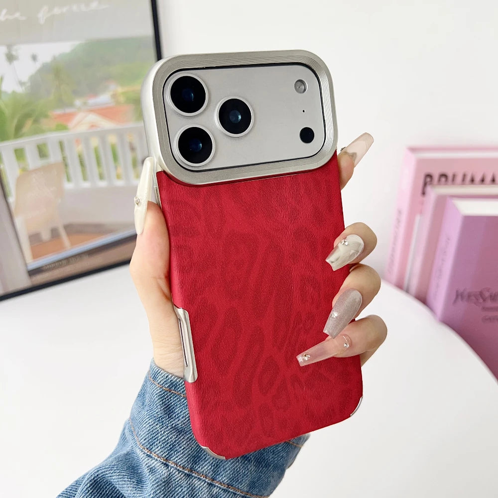 Luxury Leopard Print Phone Case For iPhone 11 12 13 14 15 16 17 Pro Max Air Plus Business Shockproof Soft TPU Bumper Back Cover