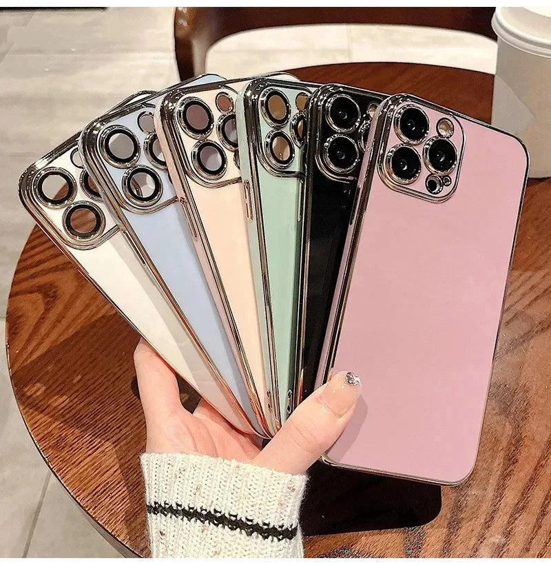 iphone Solid Color Silicone Protective Phone Case