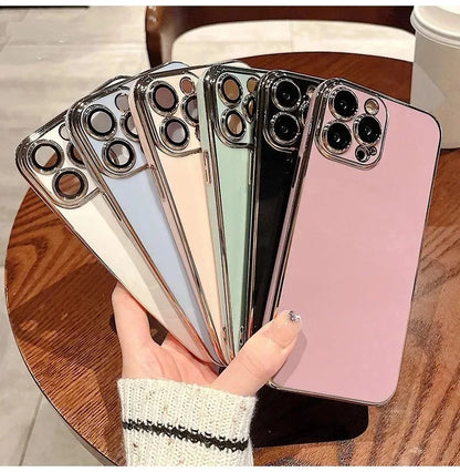 iphone Solid Color Silicone Protective Phone Case
