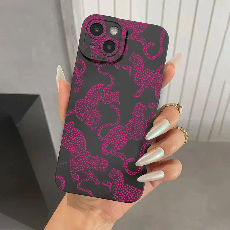 iphone Pink Leopard Print Pattern Phone Case