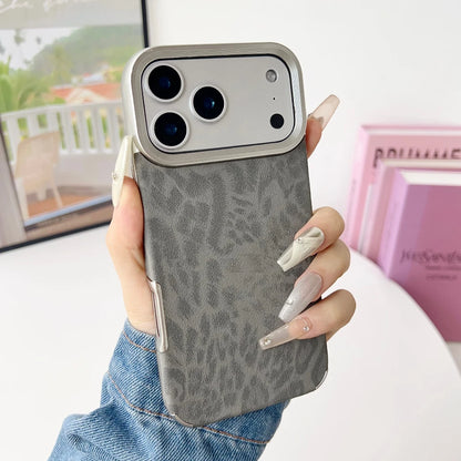 Luxury Leopard Print Phone Case For iPhone 11 12 13 14 15 16 17 Pro Max Air Plus Business Shockproof Soft TPU Bumper Back Cover