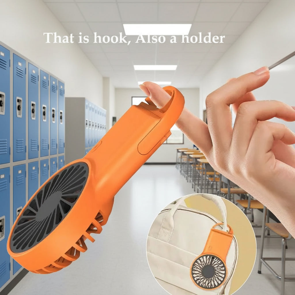 USB Chargeable Handheld Mini Small Portable Hook Fan
