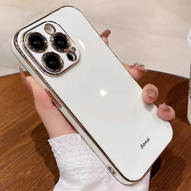 iphone Solid Color Silicone Protective Phone Case