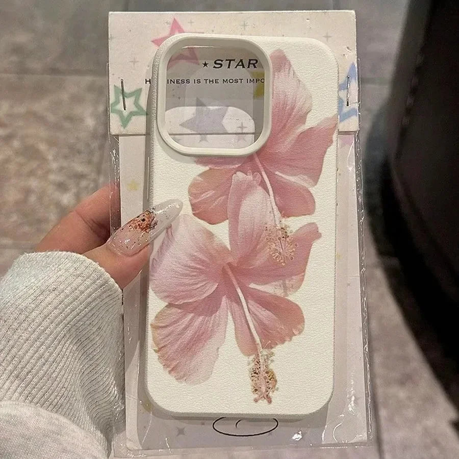iphone Pink Hibiscus Elegant High Quality Phone Case