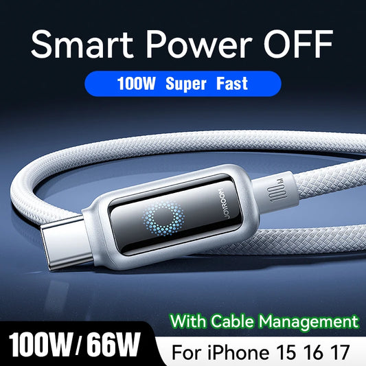 Joyroom 100W USB C Cable Automatic Power Off Fast Charge Type C Cable