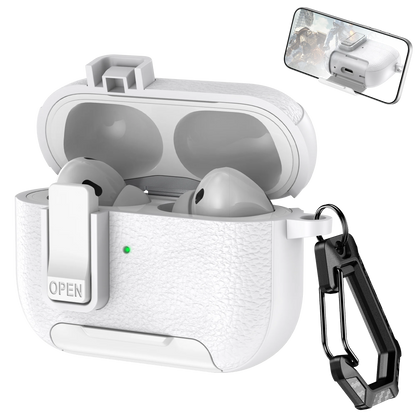 Phone Holder cortex Case For AirPods Pro 3  Bluetooth headset Cover For AirPods Pro 2 or AirPods 1 2 3 4 Pro Case With Hook