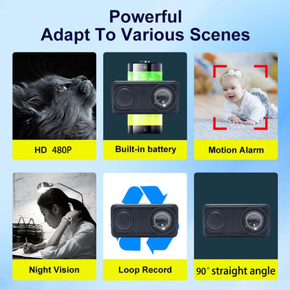 Security Camera 4K Mini WiFi Monitor WiFi Remote Motion Detecting Surveillance Security Protection Indoor Surveillance