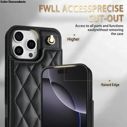 Wallet Cards Solt Leather Case For iPhone 16 Pro Max 15 Plus 14 13 12 11 X XS XR SE 2022 8 7 Pocket Magnetic Double Buckle Cover