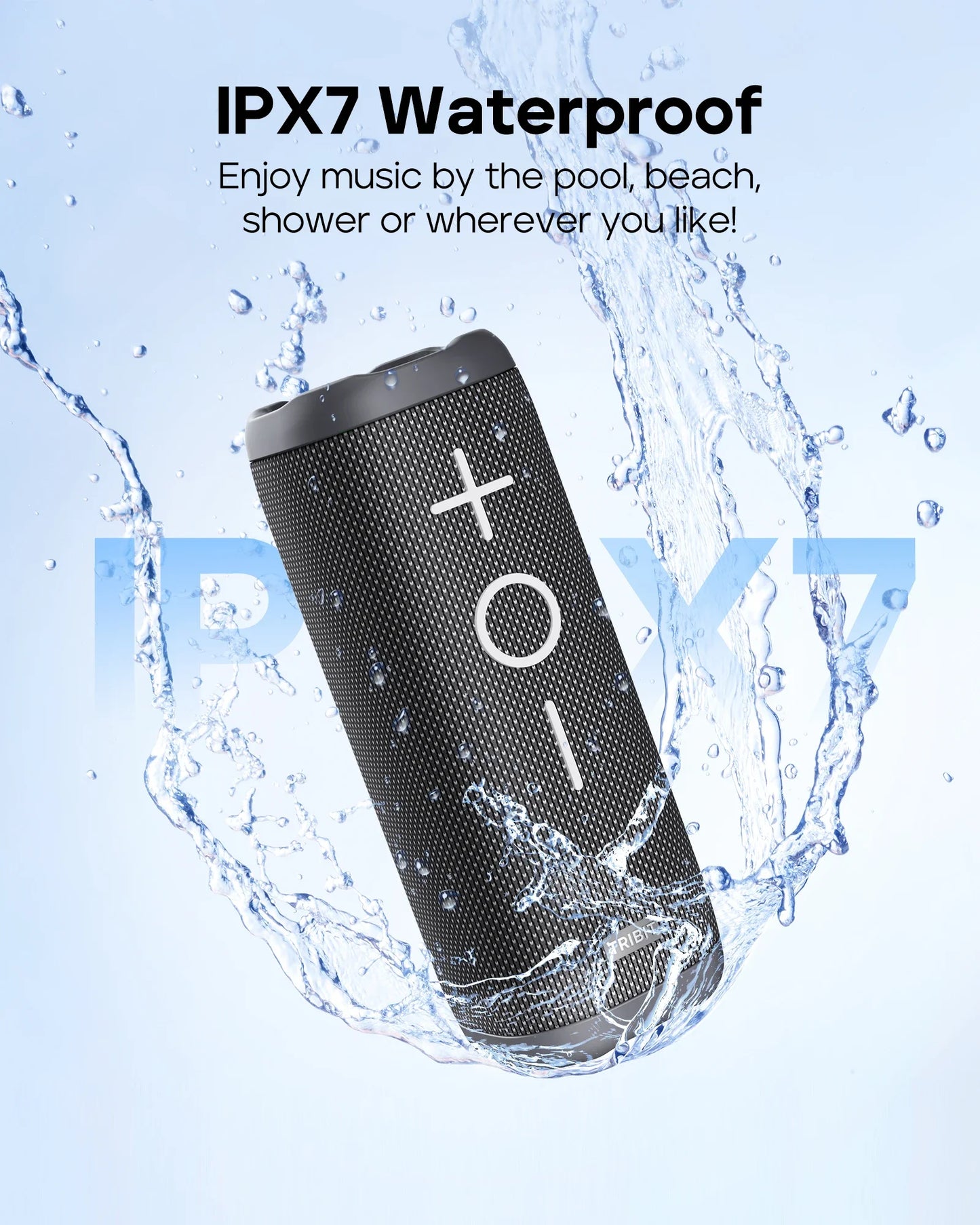 TRIBIT StormBox 2 Portable Bluetooth Speaker, Waterproof Wireless Speaker 24-hrs Playtime For Camping, Hiking