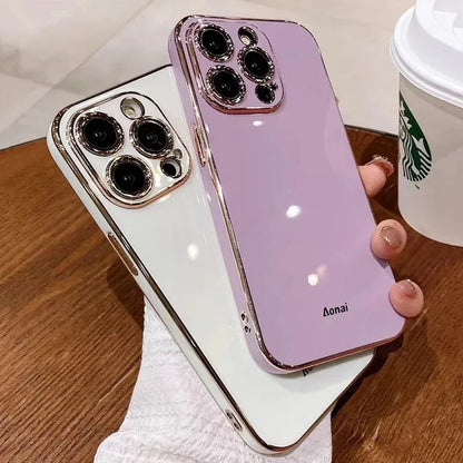 iphone Solid Color Silicone Protective Phone Case