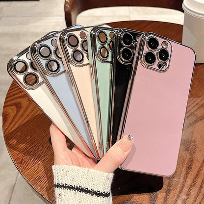 iphone Solid Color Silicone Protective Phone Case