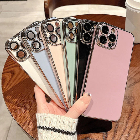 iphone Solid Color Silicone Protective Phone Case