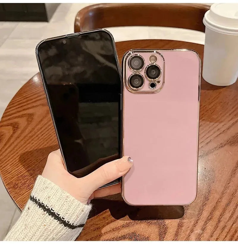 iphone Solid Color Silicone Protective Phone Case