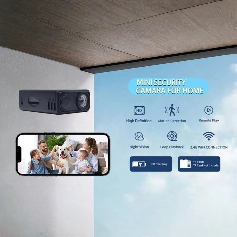 Security Camera 4K Mini WiFi Monitor WiFi Remote Motion Detecting Surveillance Security Protection Indoor Surveillance