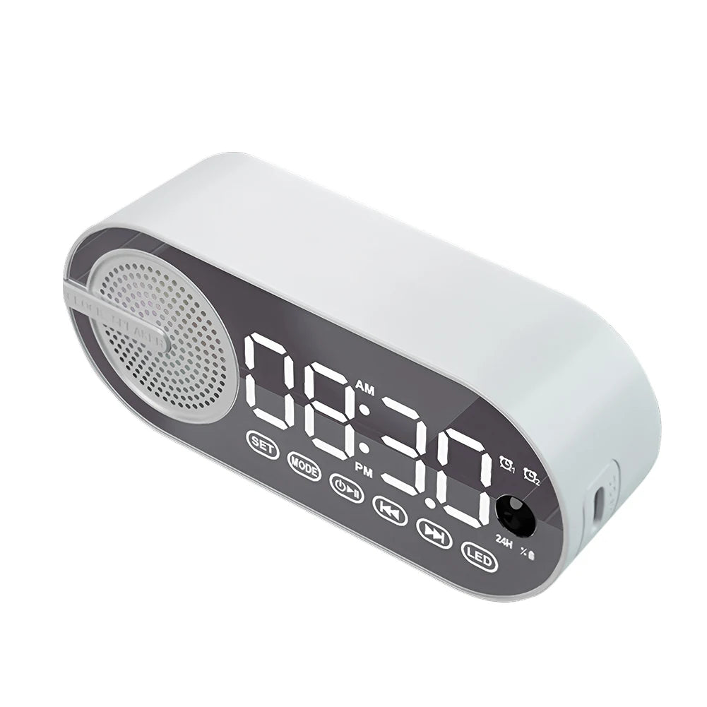 Wireless Bluetooth Speaker Small Digital Alarm Clock LED Display