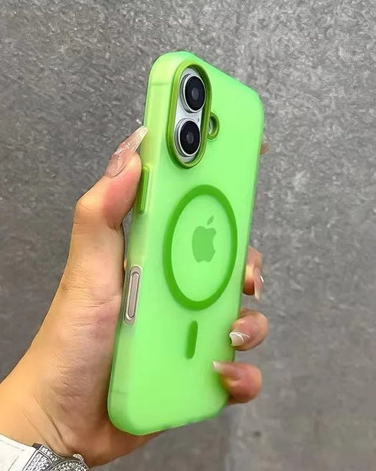 Matte Candy Magnetic Wireless Charge Transparent Case For iPhone 16 15 14Plus 13 12 17 Pro Max For Magsafe Shockproof Hard Cover