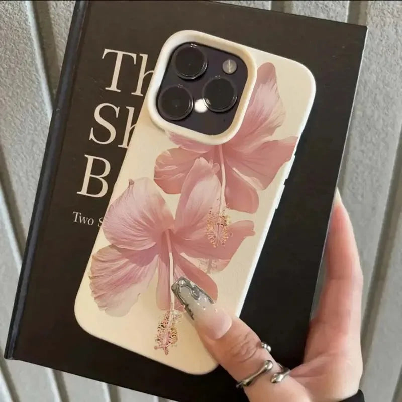 iphone Pink Hibiscus Elegant High Quality Phone Case