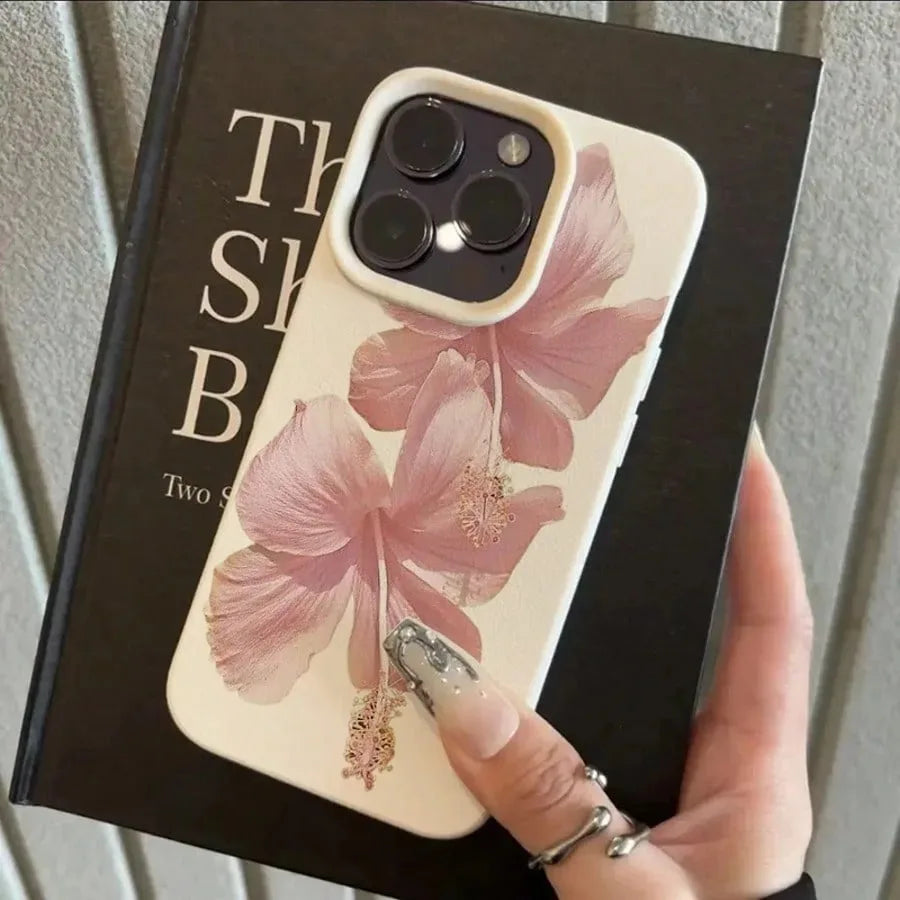 iphone Pink Hibiscus Elegant High Quality Phone Case