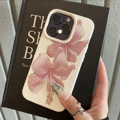 iphone Pink Hibiscus Elegant High Quality Phone Case