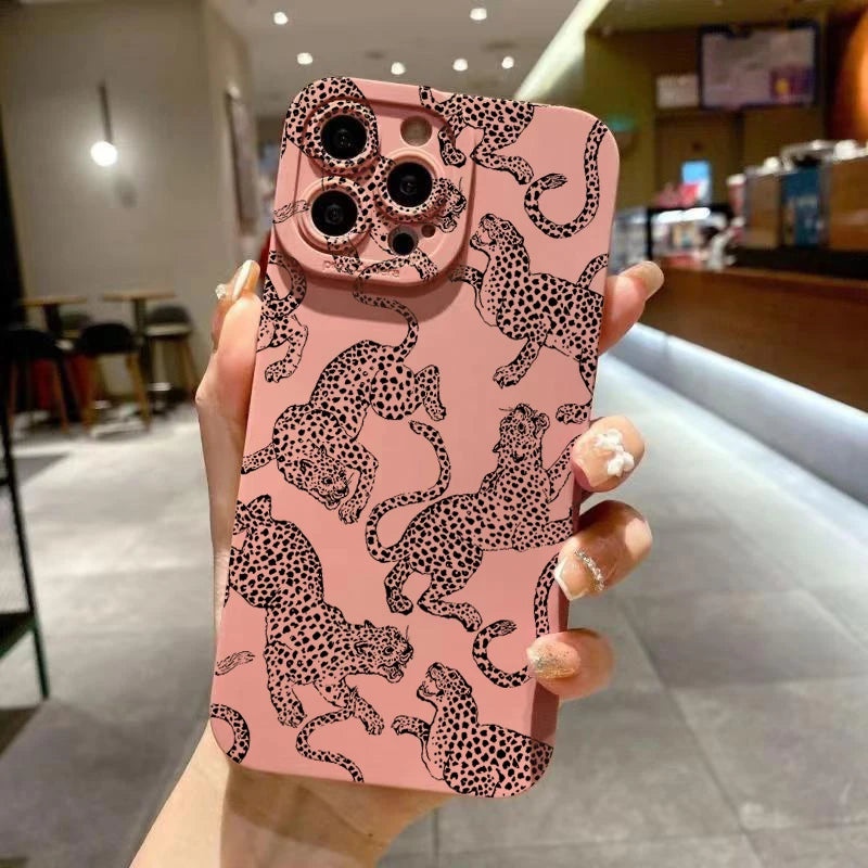 iphone Pink Leopard Print Pattern Phone Case