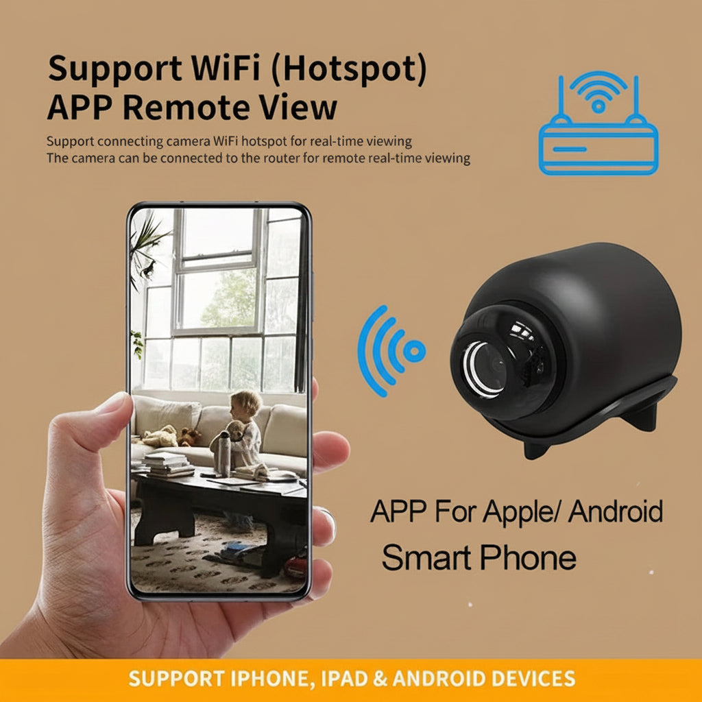 X5 Mini Camera 1080P Clear Night Vision Lightweight Portable Premium Cams Motion Detection Wireless WiFi Surveillance Camera