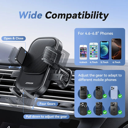 Joyroom Car Air Vent Phone Holder 360° Rotation Car Phone Holder Universal Hands-Free Cell Phone Mount For 4.7-6.9'' Phones