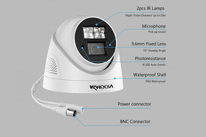 Analog Security Camera Surveillance CCTV Camera Outdoor Weatherproof,Infrared Night Vision,Motion Detection for Analog DVR