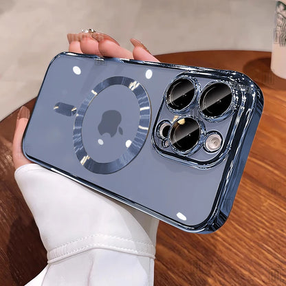 Official Desert Gold Phone Case For iPhone 17 Air 16 15 14 13 12 11 Pro Max Plus Clear Magsafe Magnetic Lens Protect Soft Cover