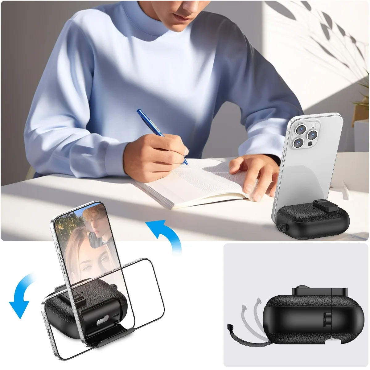 Phone Holder cortex Case For AirPods Pro 3  Bluetooth headset Cover For AirPods Pro 2 or AirPods 1 2 3 4 Pro Case With Hook