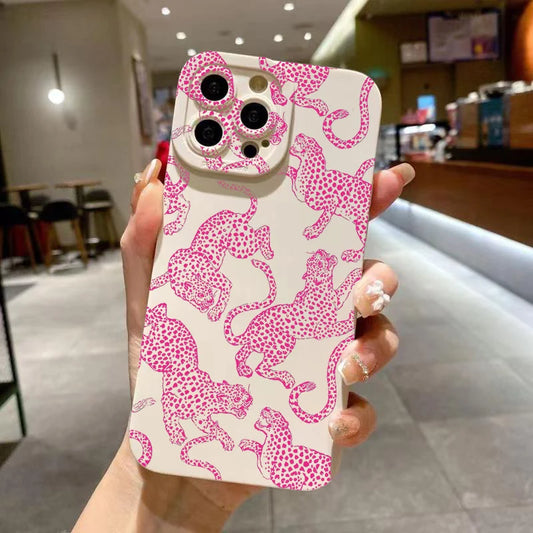 iphone Pink Leopard Print Pattern Phone Case
