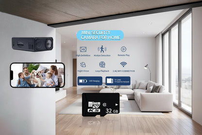 Security Camera 4K Mini WiFi Monitor WiFi Remote Motion Detecting Surveillance Security Protection Indoor Surveillance