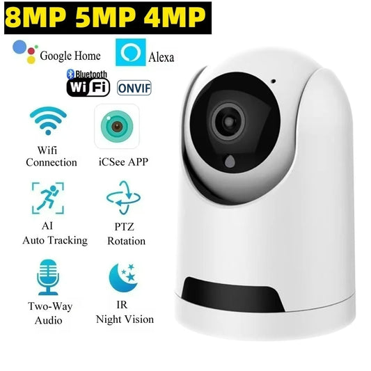 Wifi Security Camera Indoor Surveillance Camera Two Way Audio Motion Detection Auto Tracking Baby Monitor Video Camera