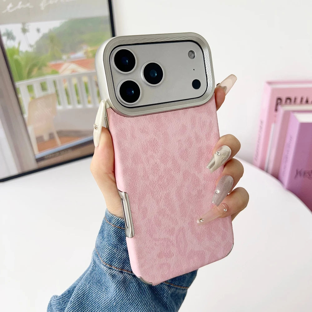 Luxury Leopard Print Phone Case For iPhone 11 12 13 14 15 16 17 Pro Max Air Plus Business Shockproof Soft TPU Bumper Back Cover