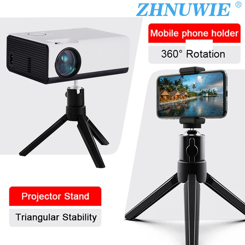 Desktop Projector Stand，Desktop Mobile Phone Holder Tripod Live Support Rack Folding Projector Creative Bedside Stand