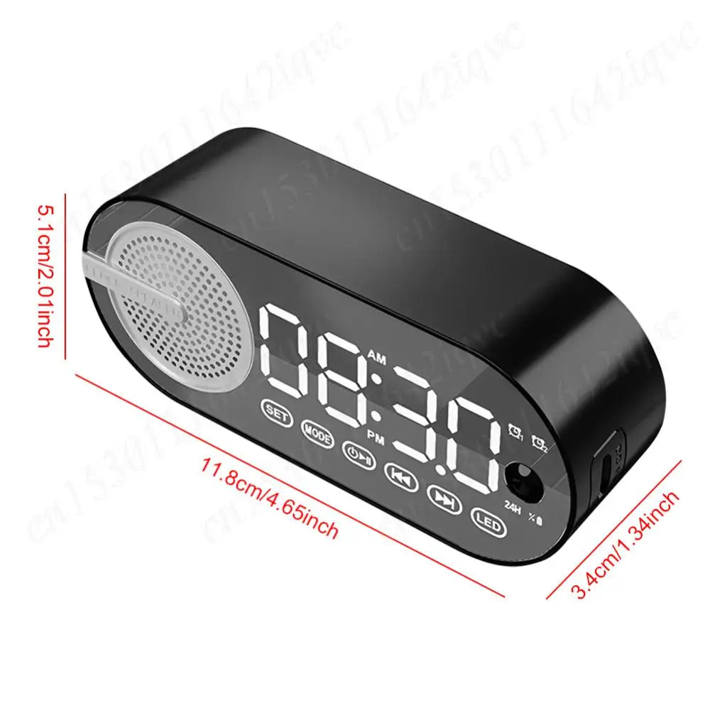 Wireless Bluetooth Speaker Small Digital Alarm Clock LED Display